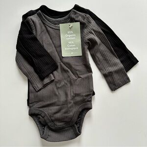 NEW H&M Baby Newborn Ribbed Bodysuit Onesies 3-pack NWT